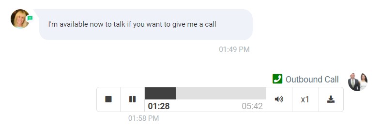 Message exchange between someone looking for a home and an automatic call