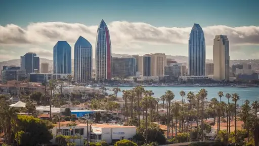 City of San Diego California on the sea
